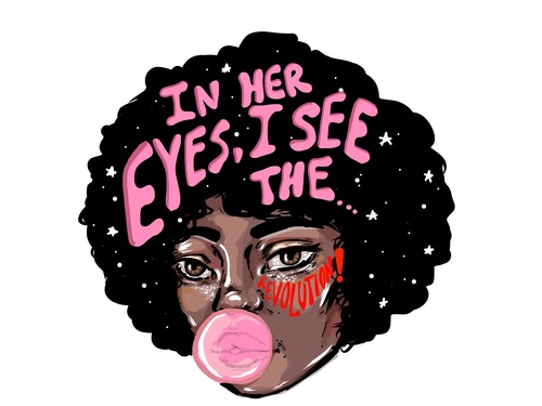 In Her Eyes I See the Revolution sticker