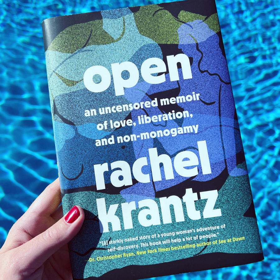 Blue book cover for Open by Rachel Krantz