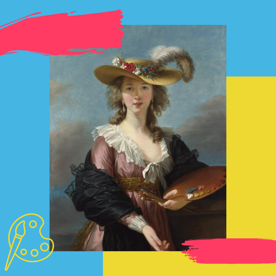 Elisabeth Vigée Le Brun's oil self-portrait with paint palette