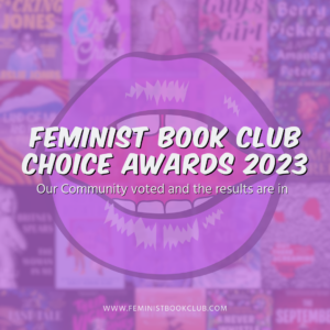 white text saying Feminist Book Club Choice Awards 2023 on a purple background