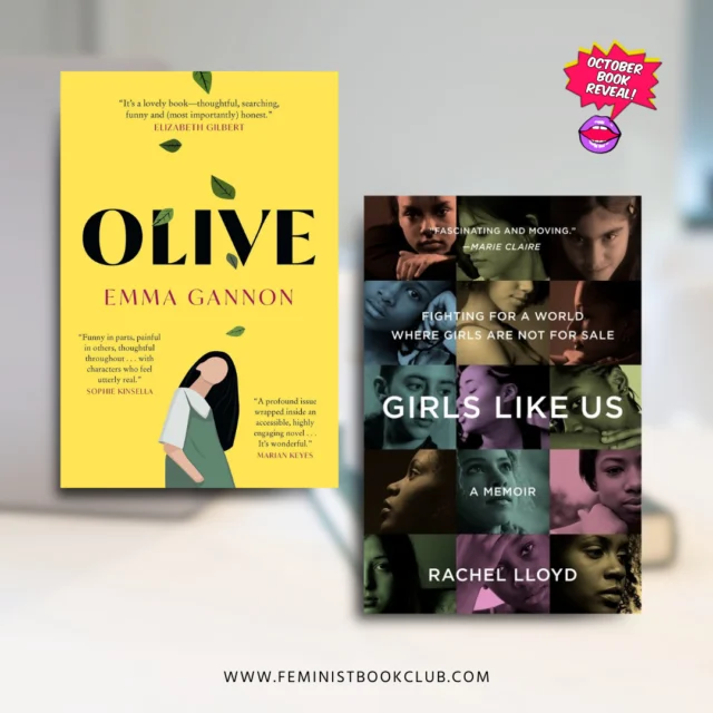 Psssst.... Our October book selections have arrived! Here's what we'll be reading next month: ⁠
⁠
Our Fiction pick is: Olive by Emma Gannon⁠
⁠
Our Non-Fiction pick is:  Girls Like Us: Fighting For A World Where Girls Are Not For Sale by Rachel Lloyd⁠
⁠
Want to learn more and join the conversation? Head to the link in our bio to learn how you can join! ⁠
⁠
#bookstagram #booksubscription #bookdiscussiongroup #FeministBookClub